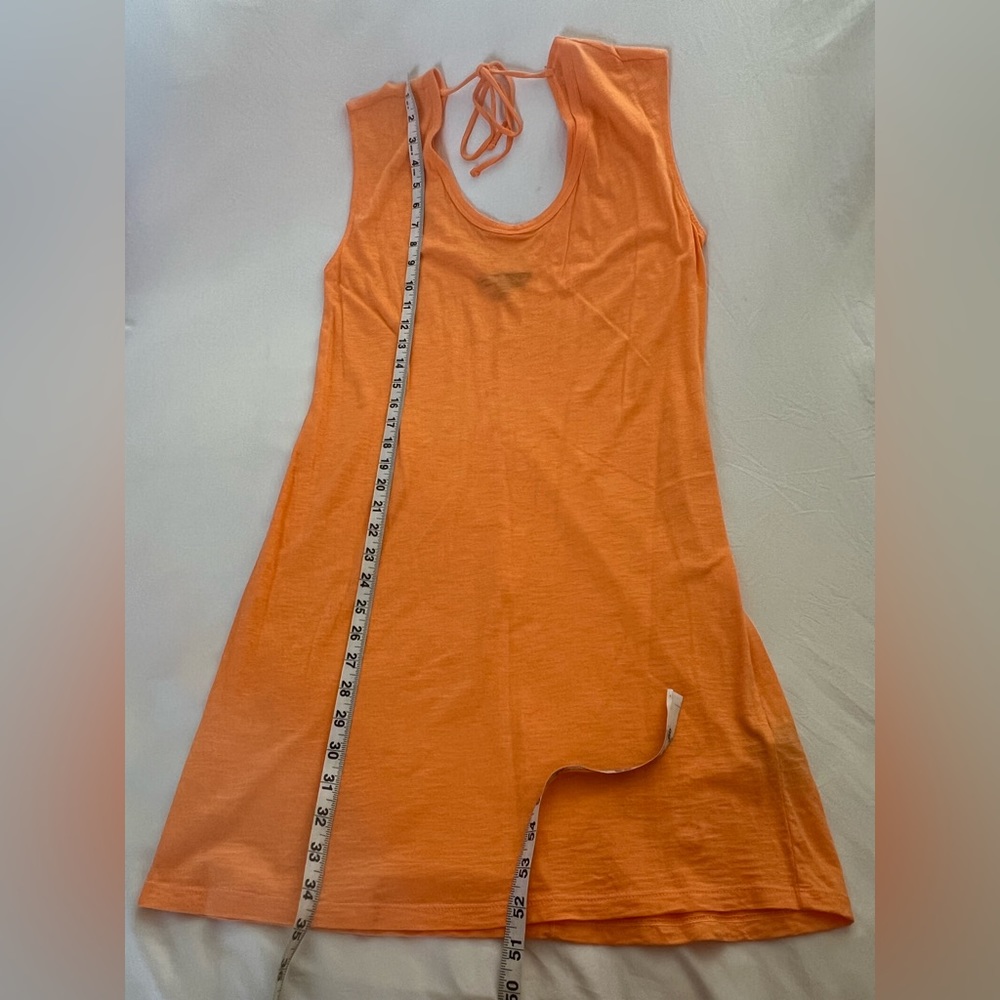 Express Swim Suit Cover Slightly See-Through Medium Orange